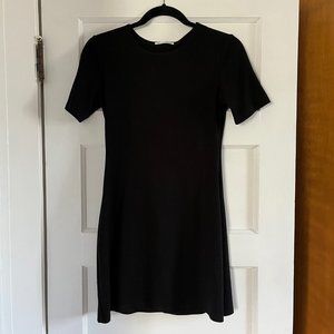Reformation M black stretch mini dress